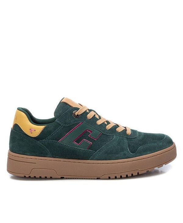 キシタイ レディース シューズ スニーカー レザー Carmela Collection Womens Leather Casual Sneakers By Xti Khaki カーキ