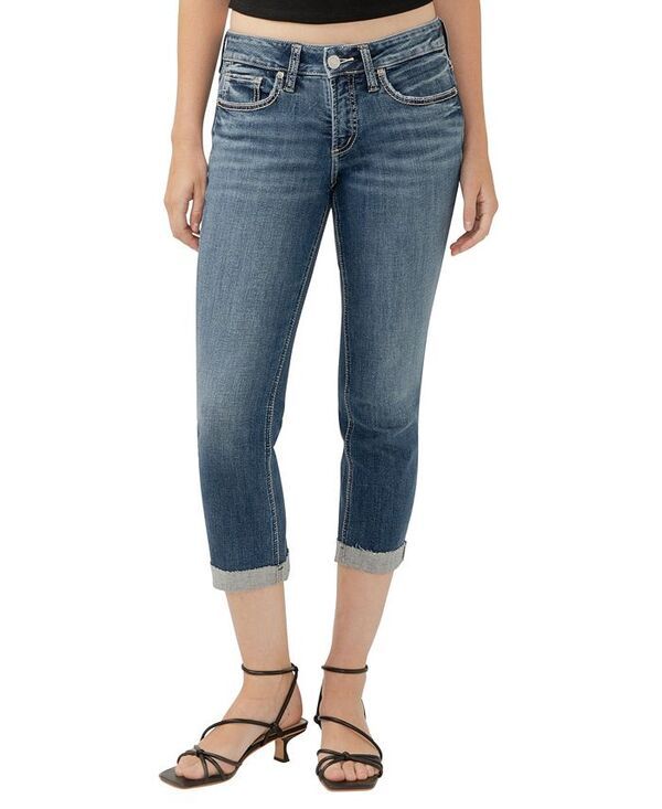 シルバー ジーンズ レディース ボトムス デニムパンツ ローライズ キャップ Silver Jeans Co Womens Britt Low Rise Curvy Fit Capri Jeans I