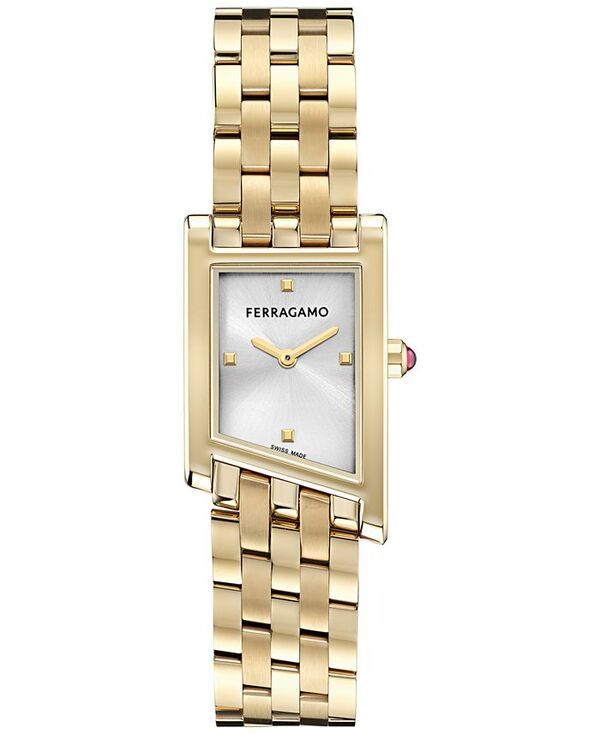 フェラガモ レディース アクセサリー 腕時計 Ferragamo Womens Swiss Asymetrique Gold Ion Plated Bracelet Watch 22x36mm Gol