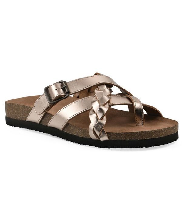 ホワイトマウンテン レディース シューズ サンダル White Mountain Womens Harrington Round Toe Flat Sandals Rosegold Metallic 13,986円