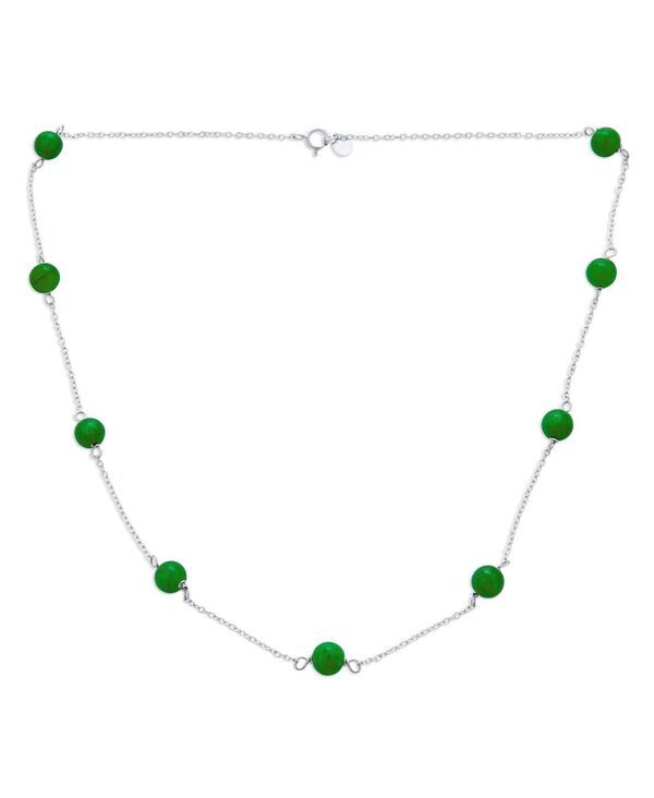 ブリング レディース アクセサリー ネックレス・チョーカー・ペンダントトップ レース Bling Jewelry Delicate Simple Natural Stone Chain Round B