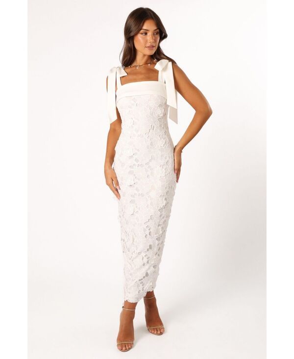 Petal and Pup レディース トップス ワンピース ミディ レース Petal and Pup Womens Emersyn Midi Lace Dress White ホワイト