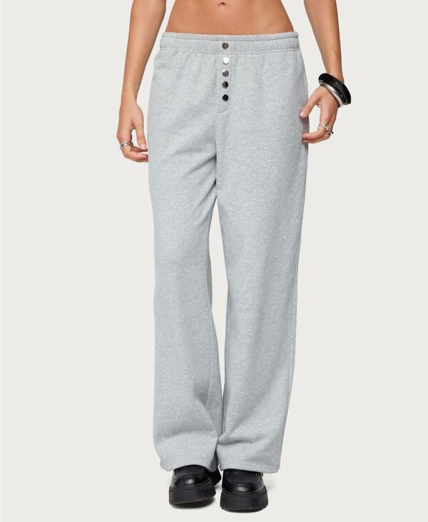 アディクテッド レディース ボトムス カジュアルパンツ ワイドレッグ スウェットパンツ Edikted Womens Lorelle Wide Leg Sweatpants Graymelange グ