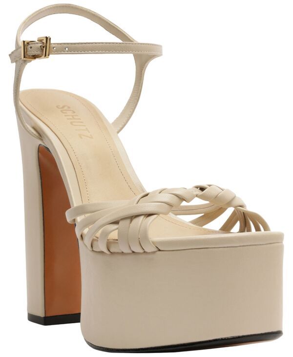 シュッツ レディース シューズ サンダル プラットフォーム ヒール Schutz Womens Tara Platform Block Heel Sandalsugar White ホワイト