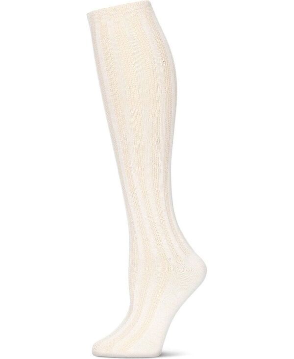 メモイ レディース アンダーウェア 靴下 MeMoi Womens Track Flow Striped KneeHigh Socks Winter white ホワイト