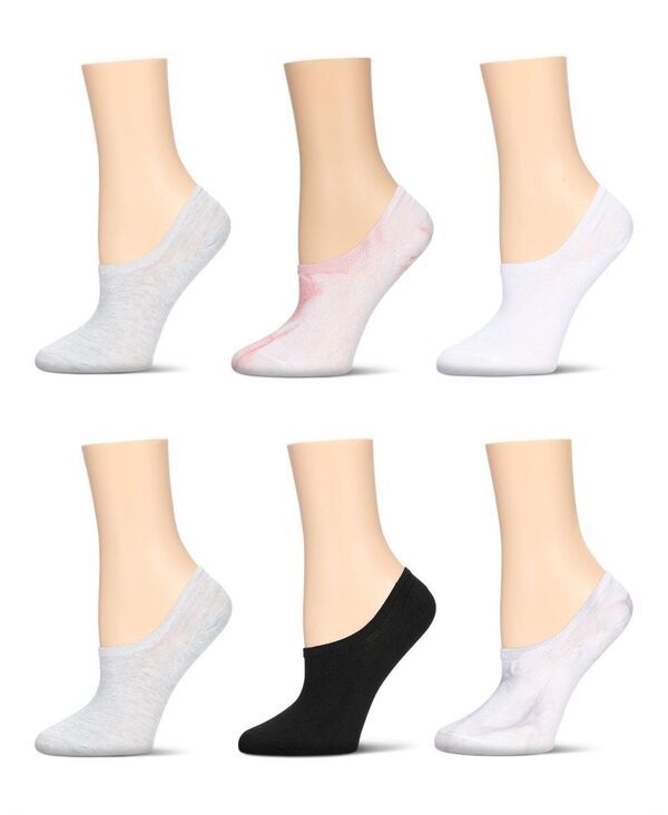 メモイ レディース シューズ スニーカー MeMoi Womens 6 Pair Pack Tie Dye No Show Sneaker Liners Blush ブラッシュ