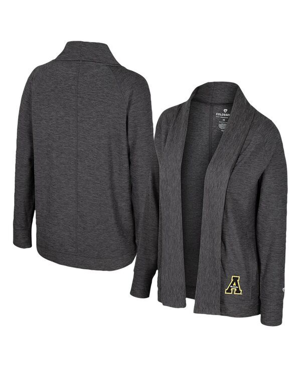 コロシアム レディース アウター ニット・セーター カーディガン Colosseum Womens Charcoal Appalachian State MountaineersDash Cardig