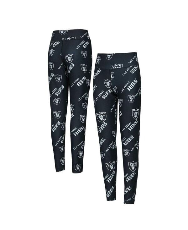 コンセプツ スポーツ レディース ボトムス レギンス プリント ニット Conceptsport Womens Black Las Vegas Raiders Breakthrough Allover