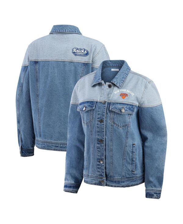 ウェア バイ エリン アンドルーズ レディース アウター ジャケット・ブルゾン デニム WEAR by Erin Andrews Womens Blue New Yorknicks FullButto