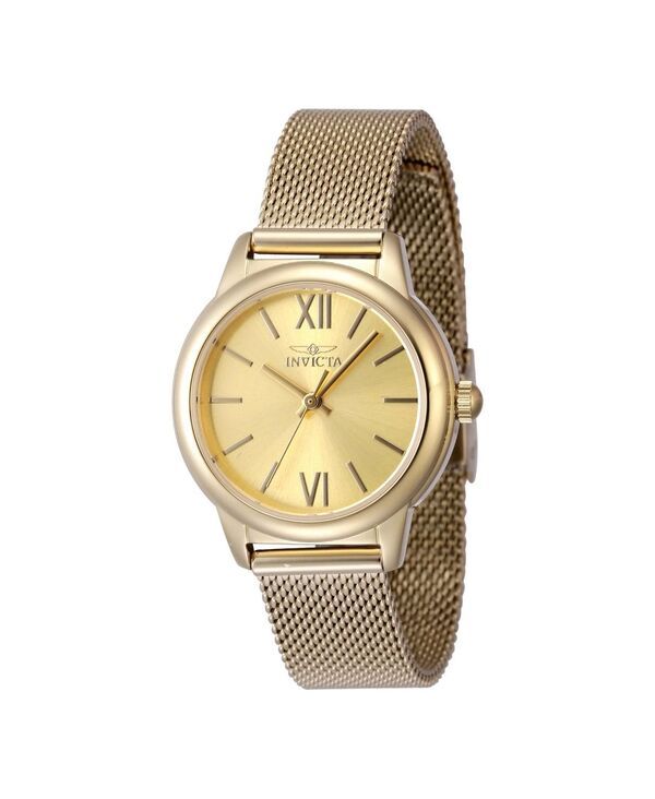 インビクタ レディース アクセサリー 腕時計 Invicta Womens 48250 Angel Quartz 3 Hand Goldial Watch Gold ゴールド