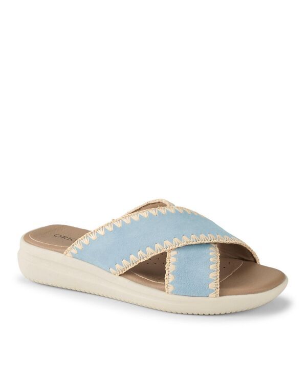 ベアトラップス レディース シューズ サンダル Baretraps Womens Origins Dolinda Slide SlipOn Sandalsea Glass Blue Suede ブルー