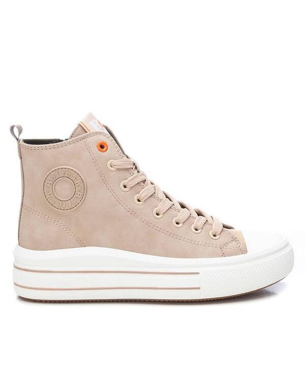 キシタイ レディース シューズ スニーカー XTI Womens Casual High Top Sneakers By Beige ベージュ