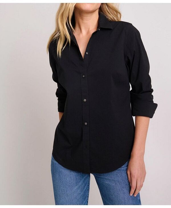 アンタックイット メンズ トップス シャツ コットン UNTUCKit Womens WrinkleFree Stretch Cotton Bella Button Up Shirt Black ブラ