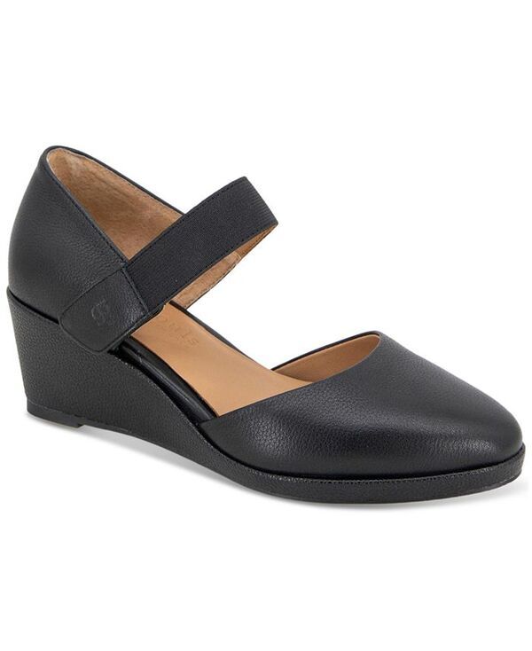 ジェントルソウルズ レディース シューズ パンプス Gentle Souls Womens Oriana Wedge Pumps Black Leather ブラック