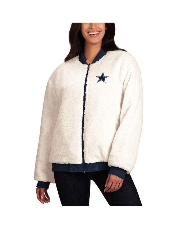 ジースリー フォーハー バイ カール バンクス レディース アウター ジャケット・ブルゾン GIII 4Her by Carl Banks Womens Oatmeal Navy Dallas Cow