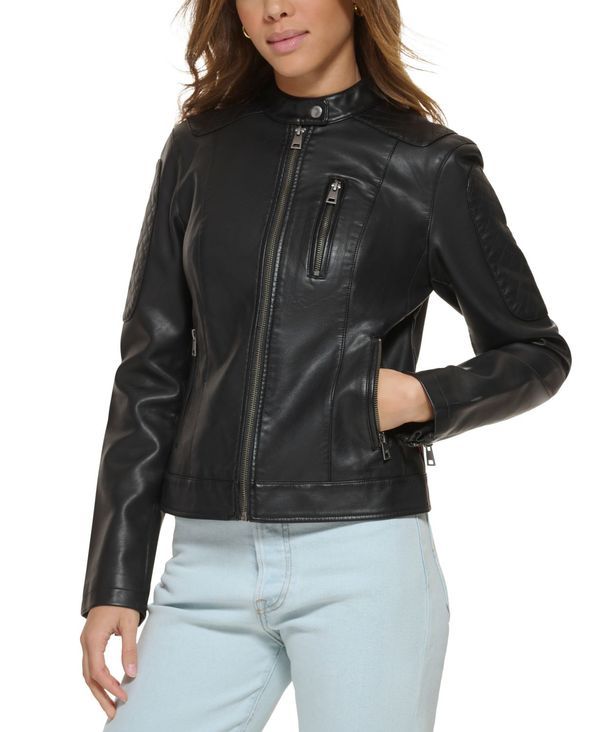 リーバイス レディース アウター ジャケット・ブルゾン ジャケット Levis Biker Jacket Black ブラック