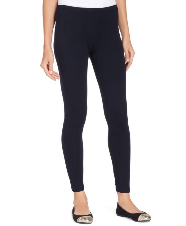 ヒュー レディース ボトムス レギンス コットン Hue Womens Cotton Leggings Navy ネイビー