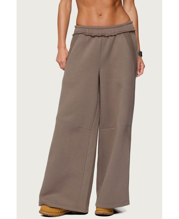 アディクテッド レディース ボトムス カジュアルパンツ パンツ スウェットパンツ Edikted Womens Kori Oversized Sweatpants Brown ブラウン