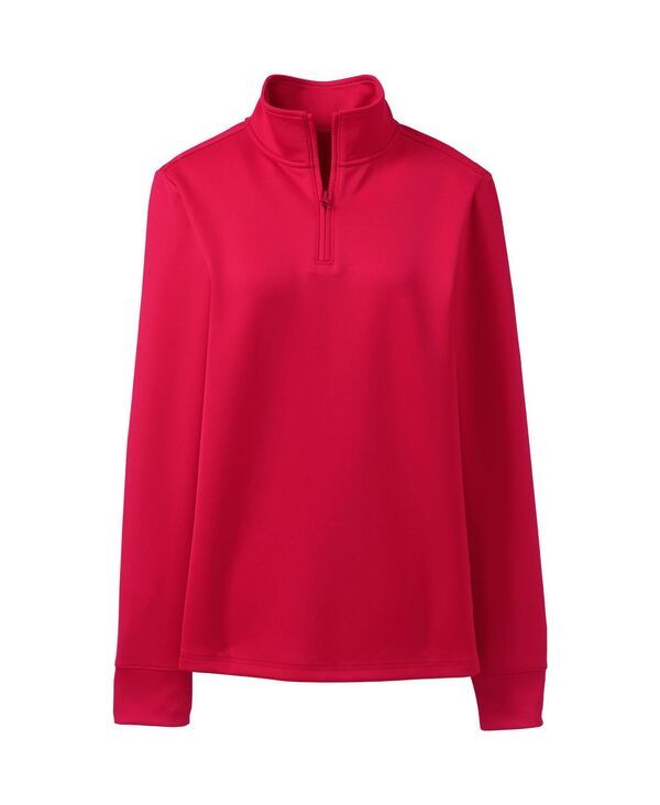 ランズエンド レディース アウター パーカー・スウェット ハーフジップ Lands End Womens School Uniform Active Performance Quarter Zip P