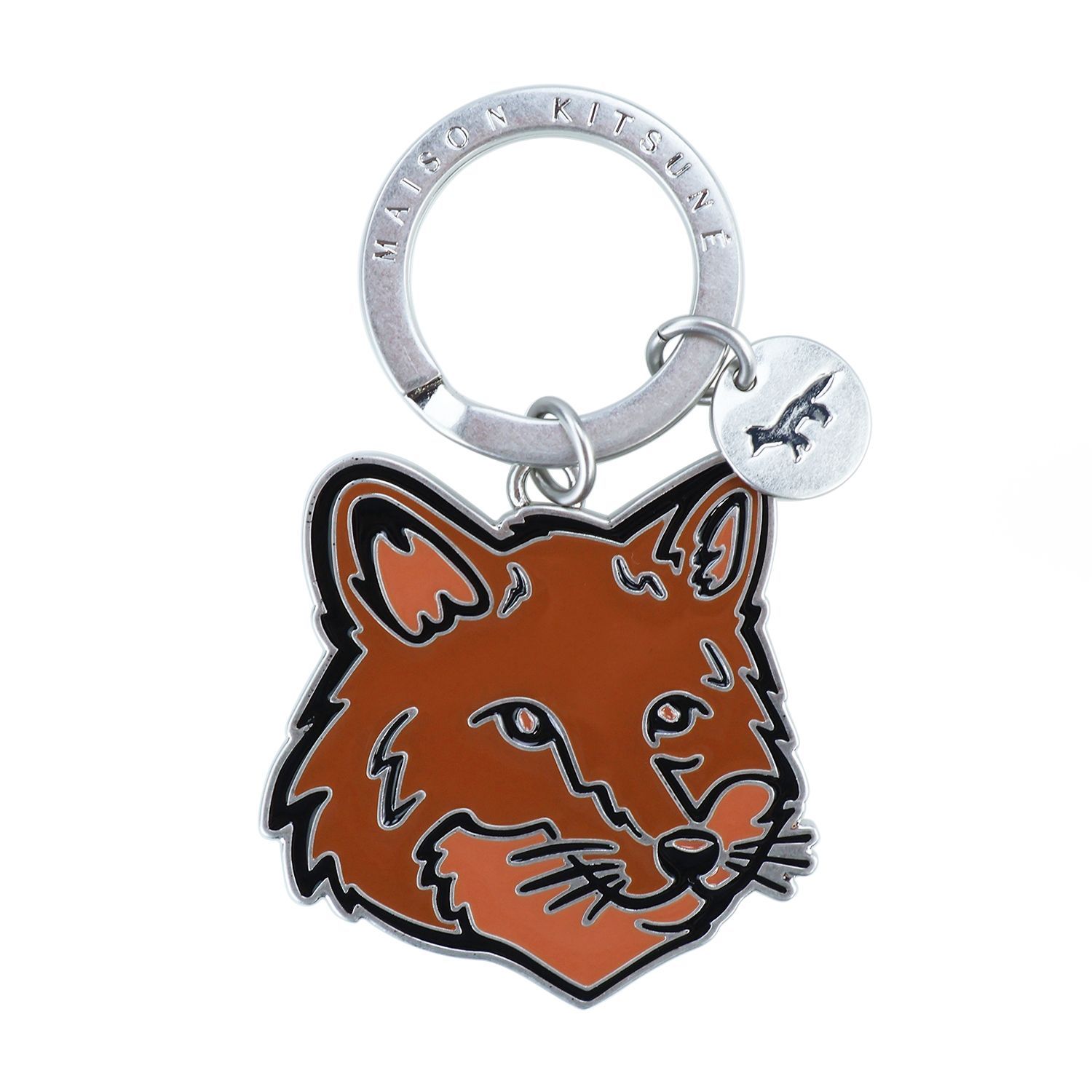 メゾンキツネ MAISON KITSUNE キーリング ボールド フォックス ヘッド キーホルダー チャーム レディース メンズ ユニセックス 正規品 ブラウン MM06904AM1002