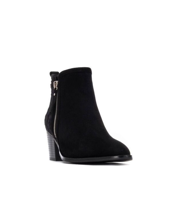 キシタイ レディース シューズ ブーツ・レインブーツ スエード アンクル ヒール XTI Womensuede Heeled Ankle Booties Black ブラック
