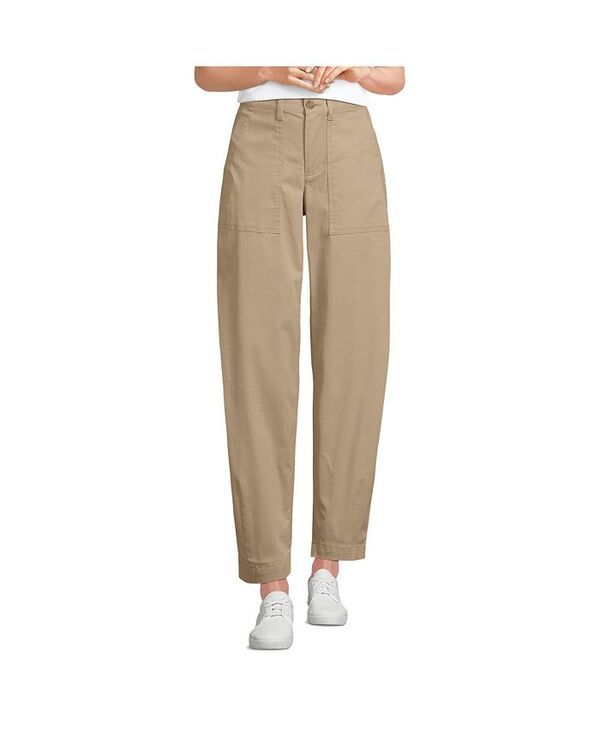 ランズエンド レディース ボトムス カジュアルパンツ パンツ アンクル Lands End Womens Chino High Rise Barrel Leg Utility Ankle Pants