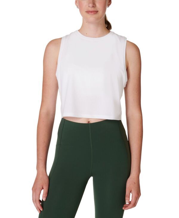 スウェッティベティ レディース トップス タンクトップ クロップド Sweaty Betty Womens Breatheasy Cropped Tank Top White ホワイト