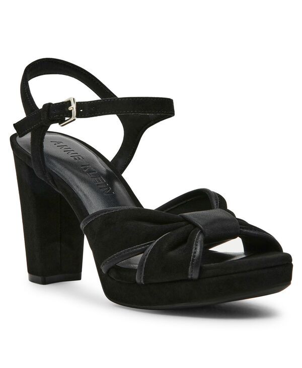 アンクライン レディース シューズ サンダル ヒール Anne Klein Womens Verde Block Heeledressandals Black ブラック