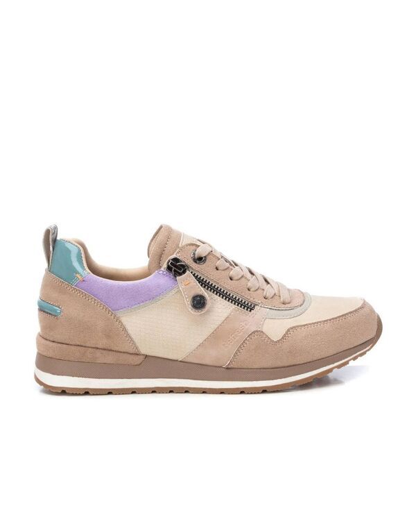 キシタイ レディース シューズ スニーカー スエード XTI Womens Casual Suede Sneakers By Taupe beige ベージュ