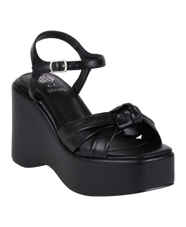ジーシーシューズ レディース シューズ サンダル プラットフォーム GC Shoes Womens Analia Platform Wedge Sandals Black ブラック 14,235円