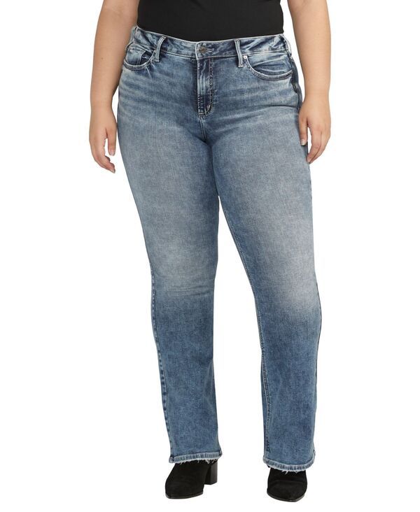 シルバー ジーンズ レディース ボトムス デニムパンツ ブーツカット プラスサイズ ブーツ Silver Jeans Co Plus Size Suki Mid Rise Curvy Fit Boot