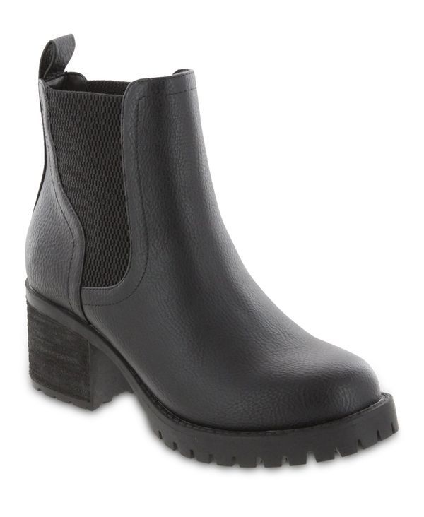 ミア レディース シューズ ブーツ・レインブーツ ヒール MIA Womens Jonna Lug Sole BlockHeel Booties Black ブラック