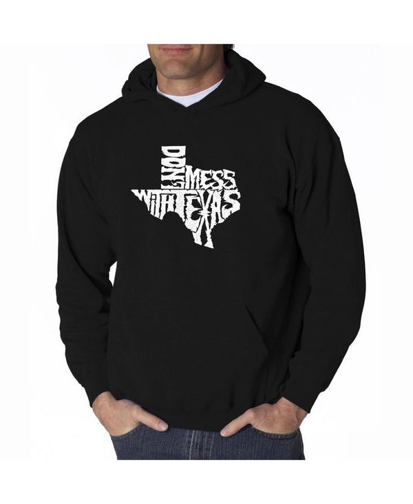 エルエーポップアート メンズ アウター パーカー・スウェット パーカー LA Pop Art Mens Word Art Hoodie Dont Mess With Texas Black ブラック