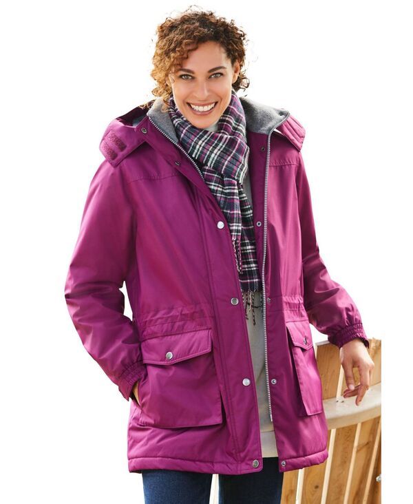 ウーマン ウィズイン レディース アウター ジャケット・ブルゾン パーカー Woman Within Womens Within Microfiber Parka Deep claret