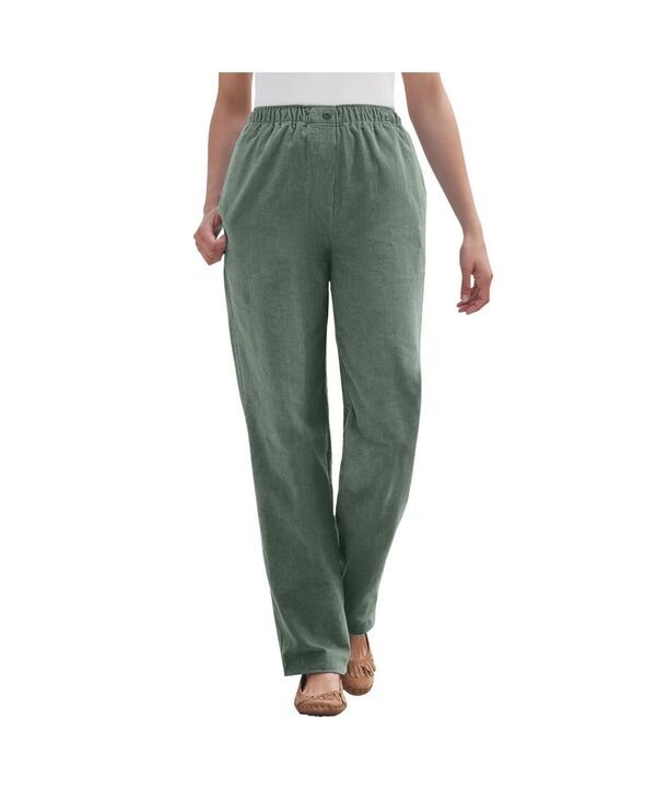 ウーマン ウィズイン レディース ボトムス カジュアルパンツ コーデュロイ Woman Within Womens Within 7Day Corduroy StraightLeg Pant Pine