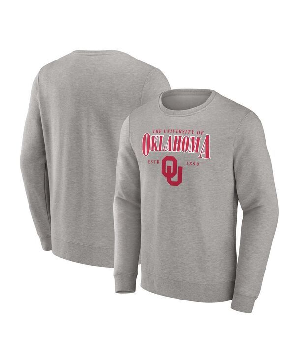 ファナティクス メンズ アウター パーカー・スウェット スウェット シャツ フリース Fanatics Mens Gray Oklahoma Sooners True Classics Act Fas