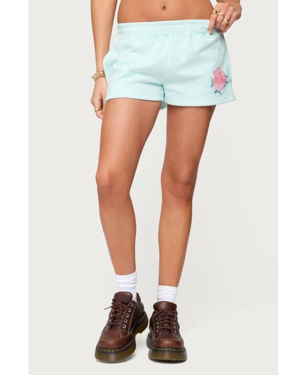 アディクテッド レディース ボトムス ハーフパンツ・ショーツ ショートパンツ Edikted Womens Beach Bloom Sweat Shorts Mint ミント 9,225円