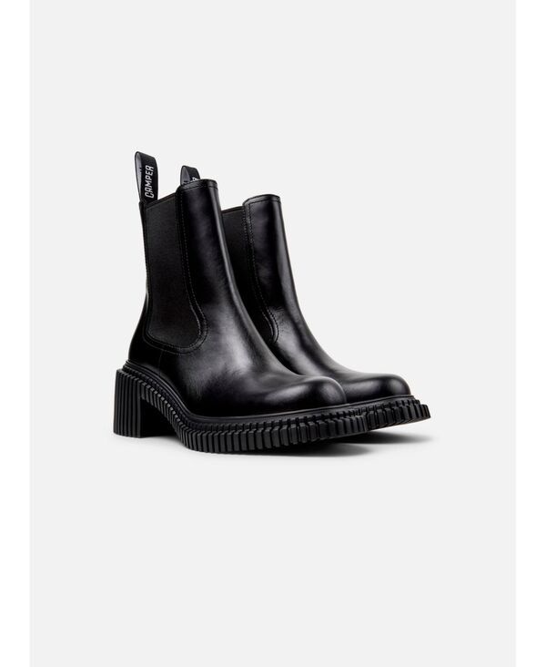 カンペール レディース シューズ ブーツ・レインブーツ チェルシー ブーツ レザー Camper Pix London Leather Chelsea Bootie Black ブラック