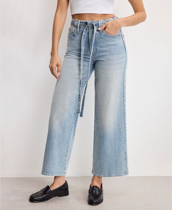 グッドアメリカン レディース ボトムス デニムパンツ クロップド ジーンズ Good American Womens Palazzo Cropped Jeans Indigo999