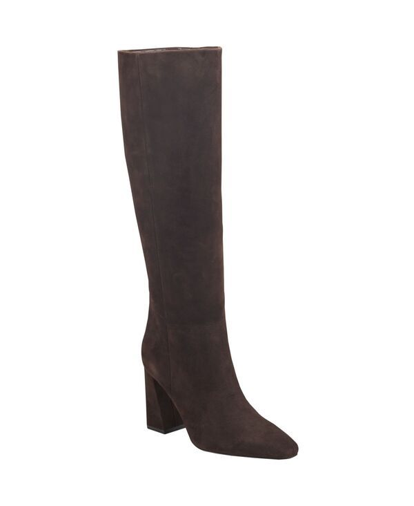 マーク・フィッシャー レディース シューズ ブーツ・レインブーツ ヒール Marc Fisher LTD Womens Yarli High Shaft Block Heel Boots Dark B