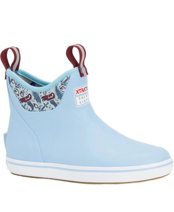 エクストラタフ レディース シューズ ブーツ・レインブーツ アンクル ブーツ XTRATUF Womens Salmon Sisters 6 in Ankle Deck Boot Blue ブルー