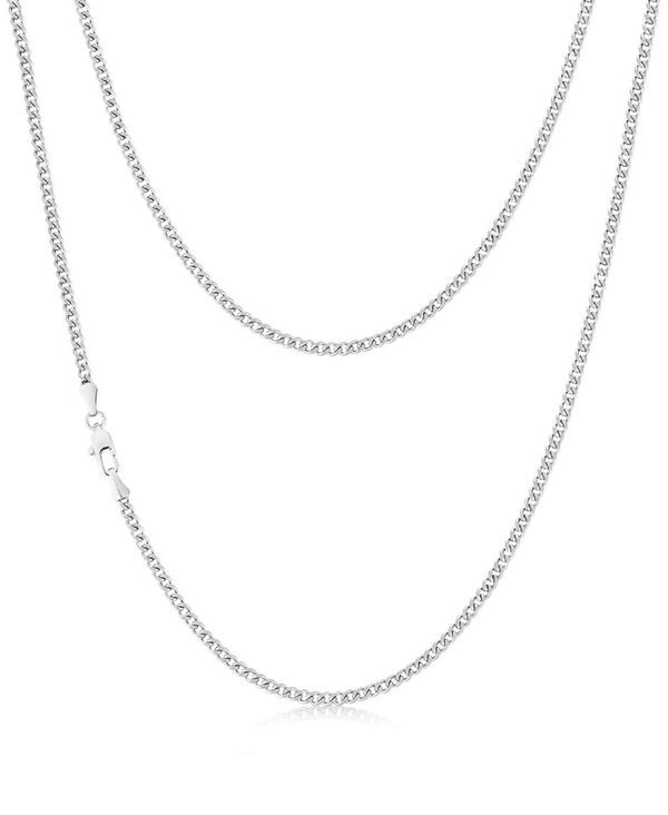 ローナ サットン メンズ アクセサリー ネックレス・チョーカー・ペンダントトップ Tシャツ レース Rhona Sutton Silver Miami Cuban 3MM Stainless Stee