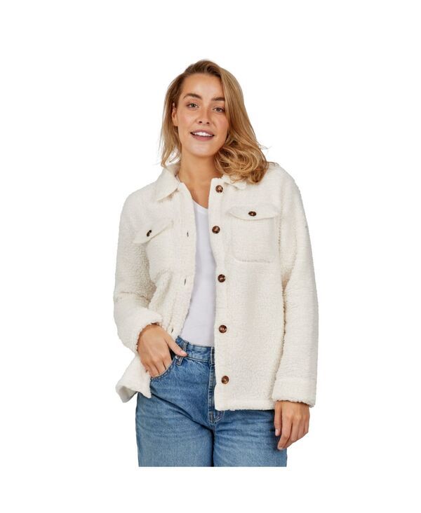 フリー カントリー レディース アウター ジャケット・ブルゾン Free Country Womens High Pile Shacket Offwhite オフホワイト