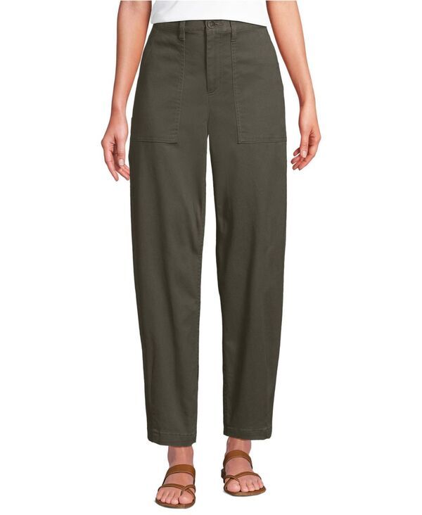 ランズエンド レディース ボトムス カジュアルパンツ パンツ アンクル Lands End Womens Chino High Rise Barrel Leg Utility Ankle Pants