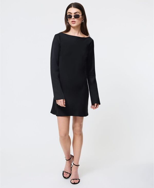 フレンチコネクション レディース トップス ワンピース ミニ サテン French Connection Womens Ennisatin Long Sleeve Mini Dress Black ブ 23,214円