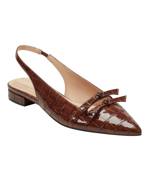 バンドリーノ レディース シューズ パンプス Bandolino Womens Aleeza Pointed Toe Slingback Flats Brown Croco ブラウン