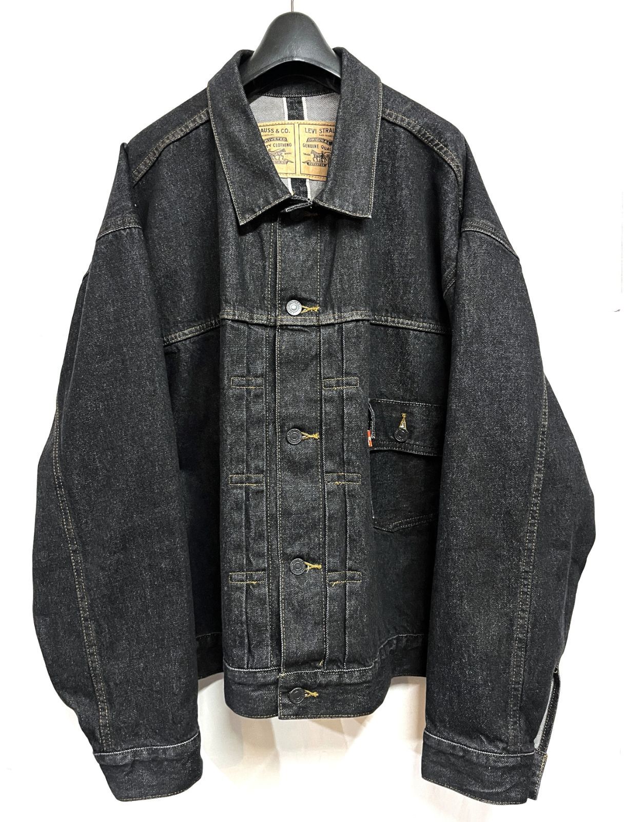 LEVI'S x BEAMS｜リーバイス ビームス SUPER WIDE COLLECTION ブラックデニム トラッカージャケット Gジャン デニムジャケット