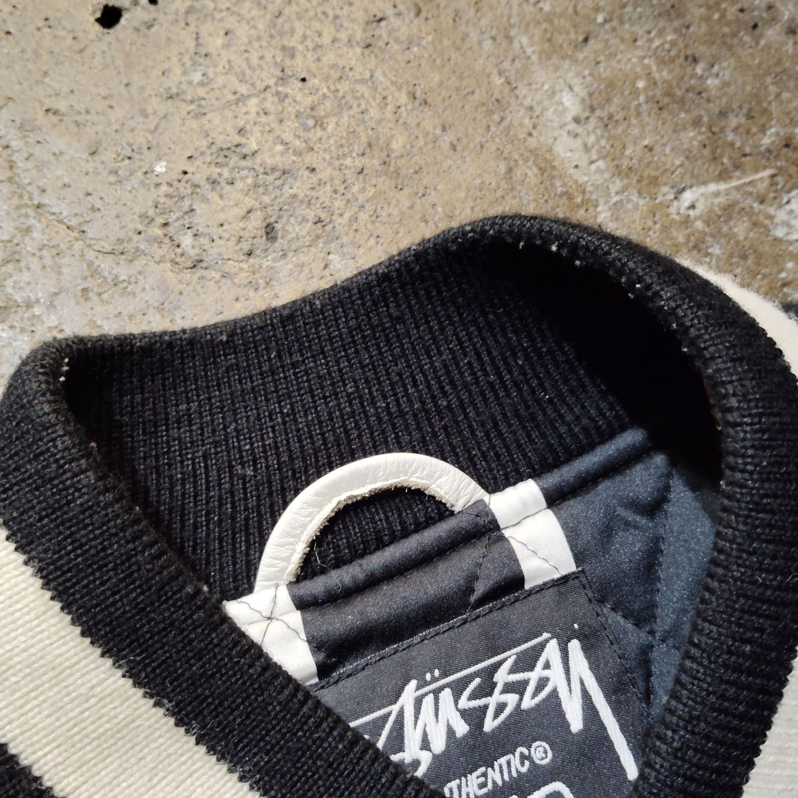 STUSSY × ROC STAR 10AW 10th Anniversary Varsity Jacket