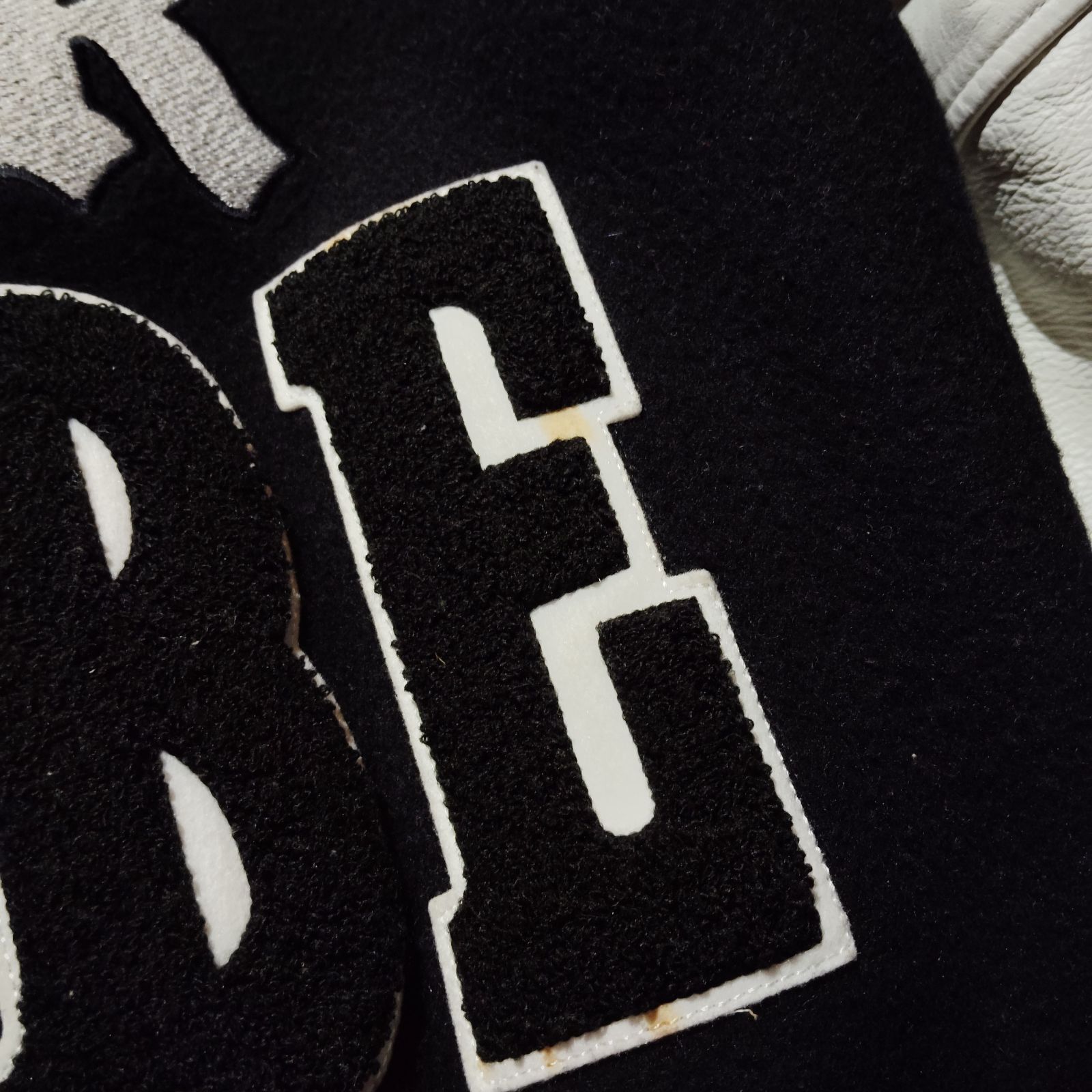 STUSSY × ROC STAR 10AW 10th Anniversary Varsity Jacket