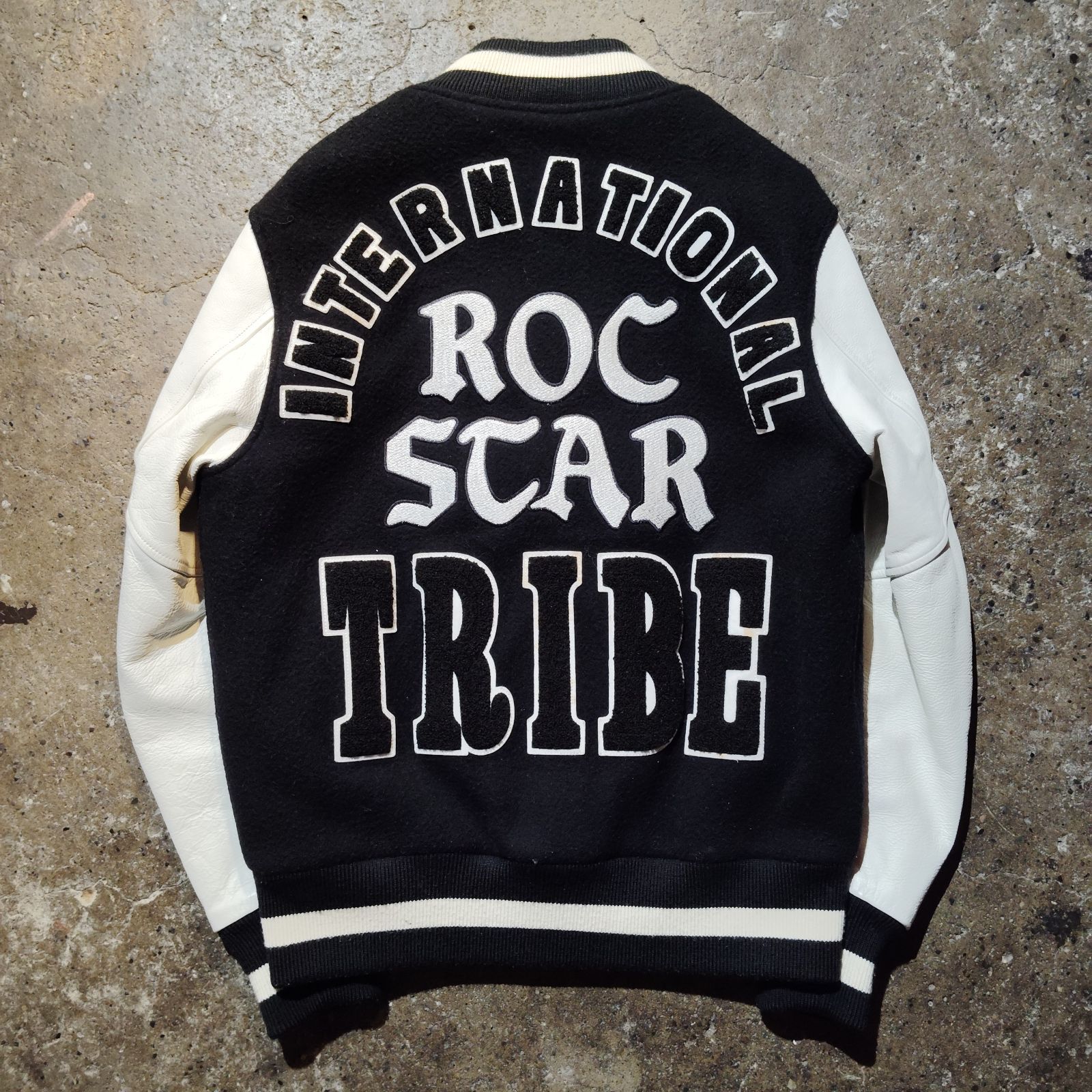 stussy rocstarコラボバーシティジャケット　SIZE　L STUSSY × ROC STAR 10AW 10th Anniversary Varsity Jacket